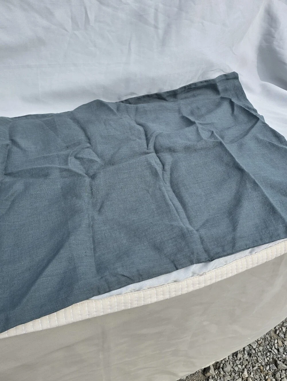 New Quince European 100% Linen Duvet Cover & SHAM SET Ocean Full Queen